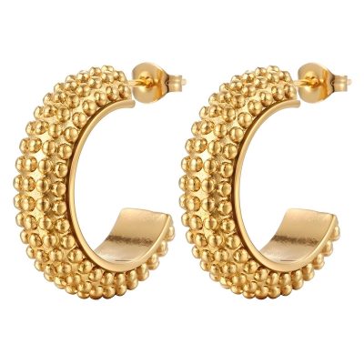 Royal Drape Gold Hoops