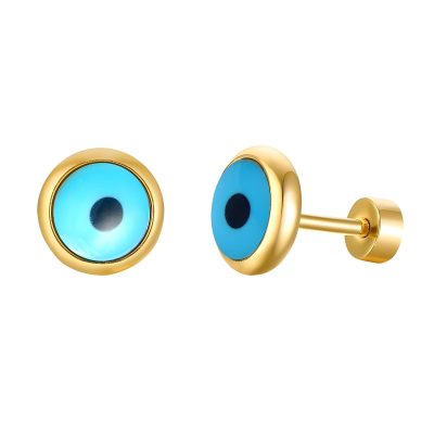 Minimalist Evil Eye Earrings