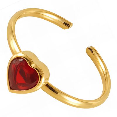 Golden Heart Glow Ring