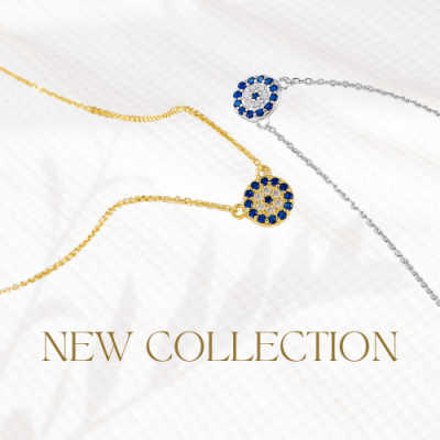 Guardian Glimmer -Evil Eye Necklace in 925 Silver