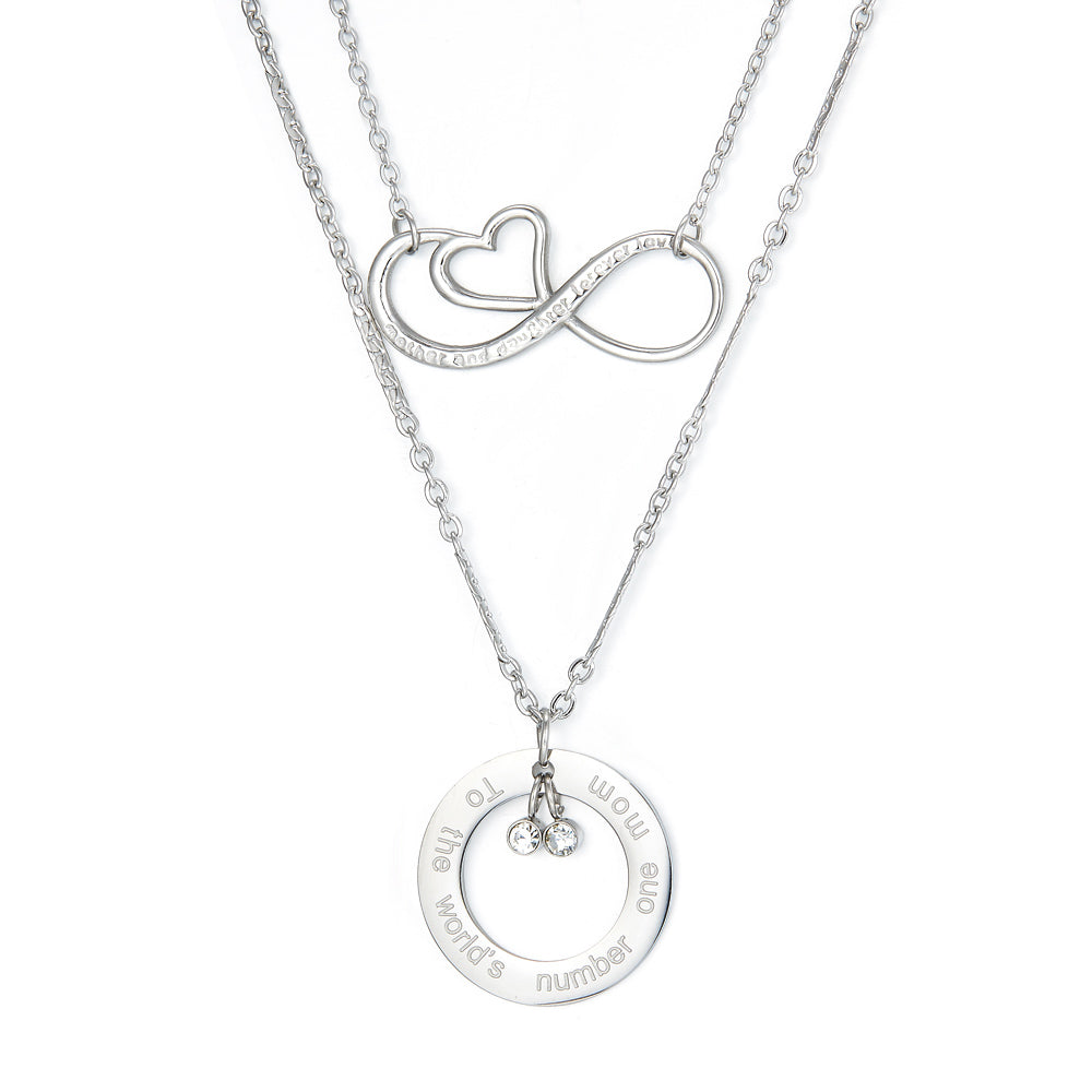Silver Sync Double Chain Necklace