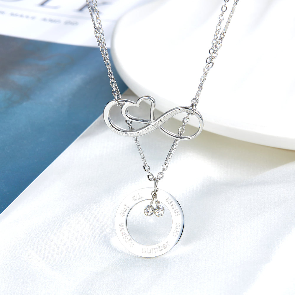 Silver Sync Double Chain Necklace - Image 4