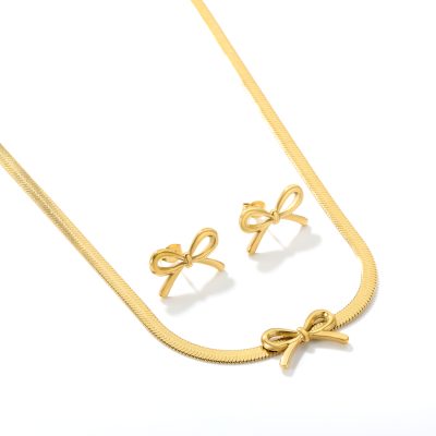 Golden Grace Bow Jewelry Set