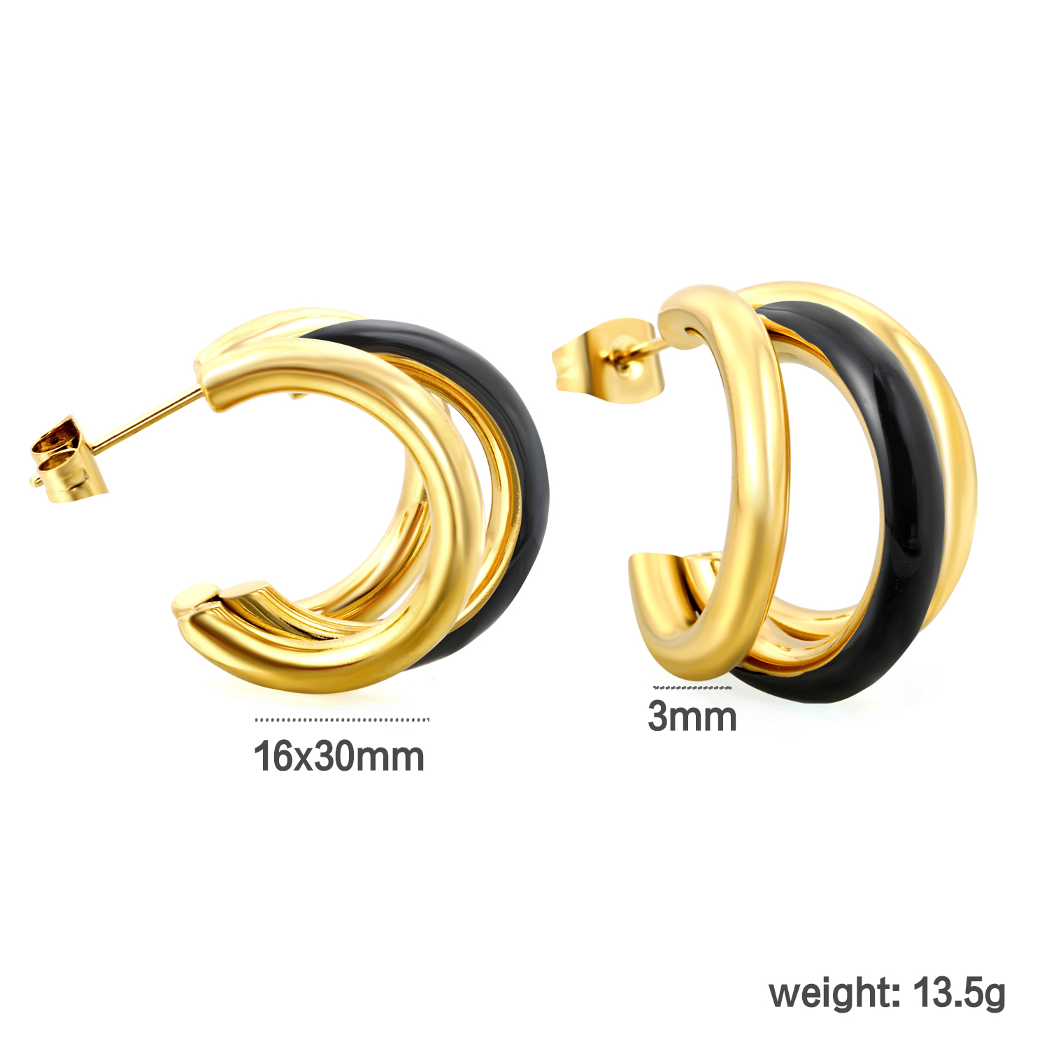 Celeste Curve Drop Earrings - Image 2