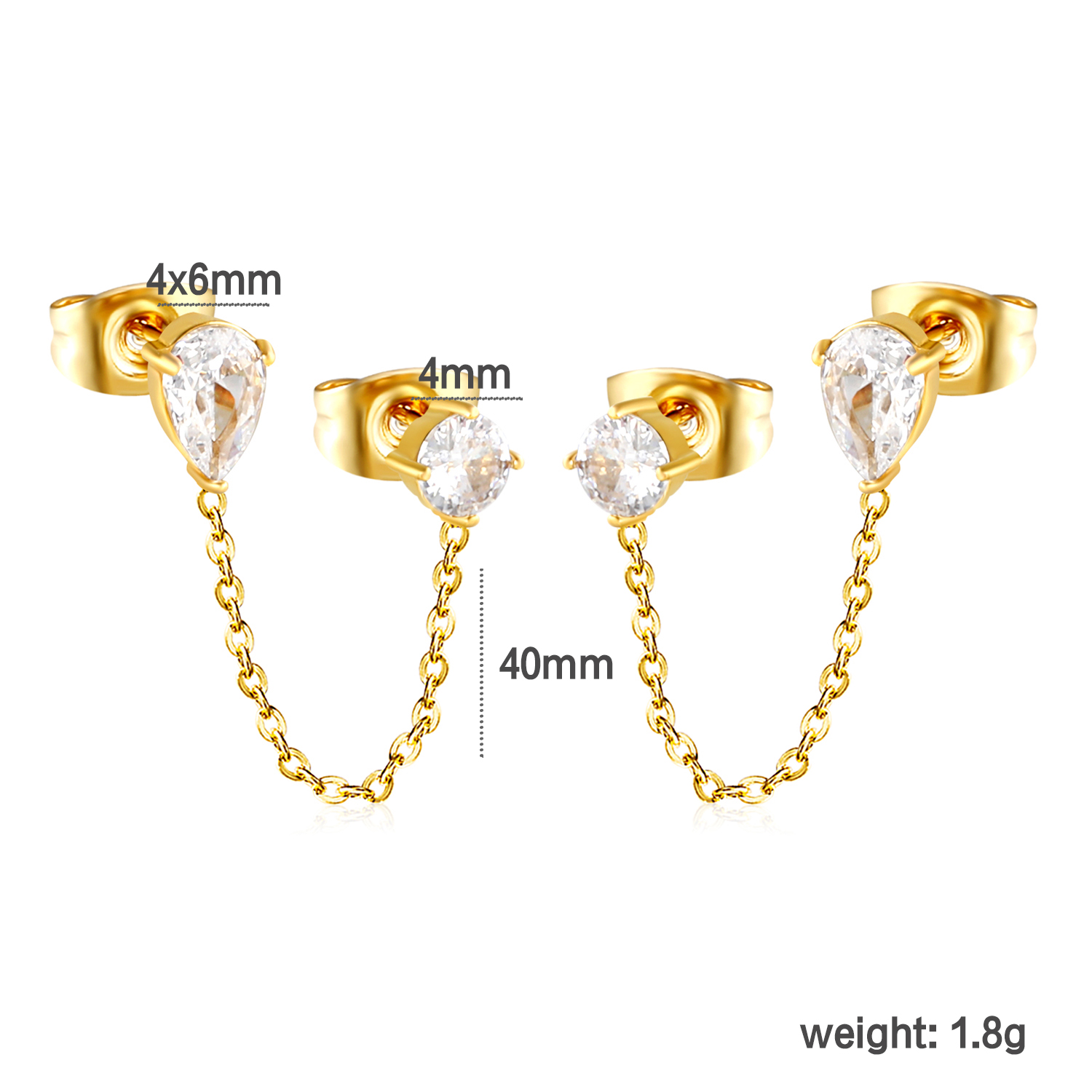 Diamond Drop Grace Earrings - Image 2
