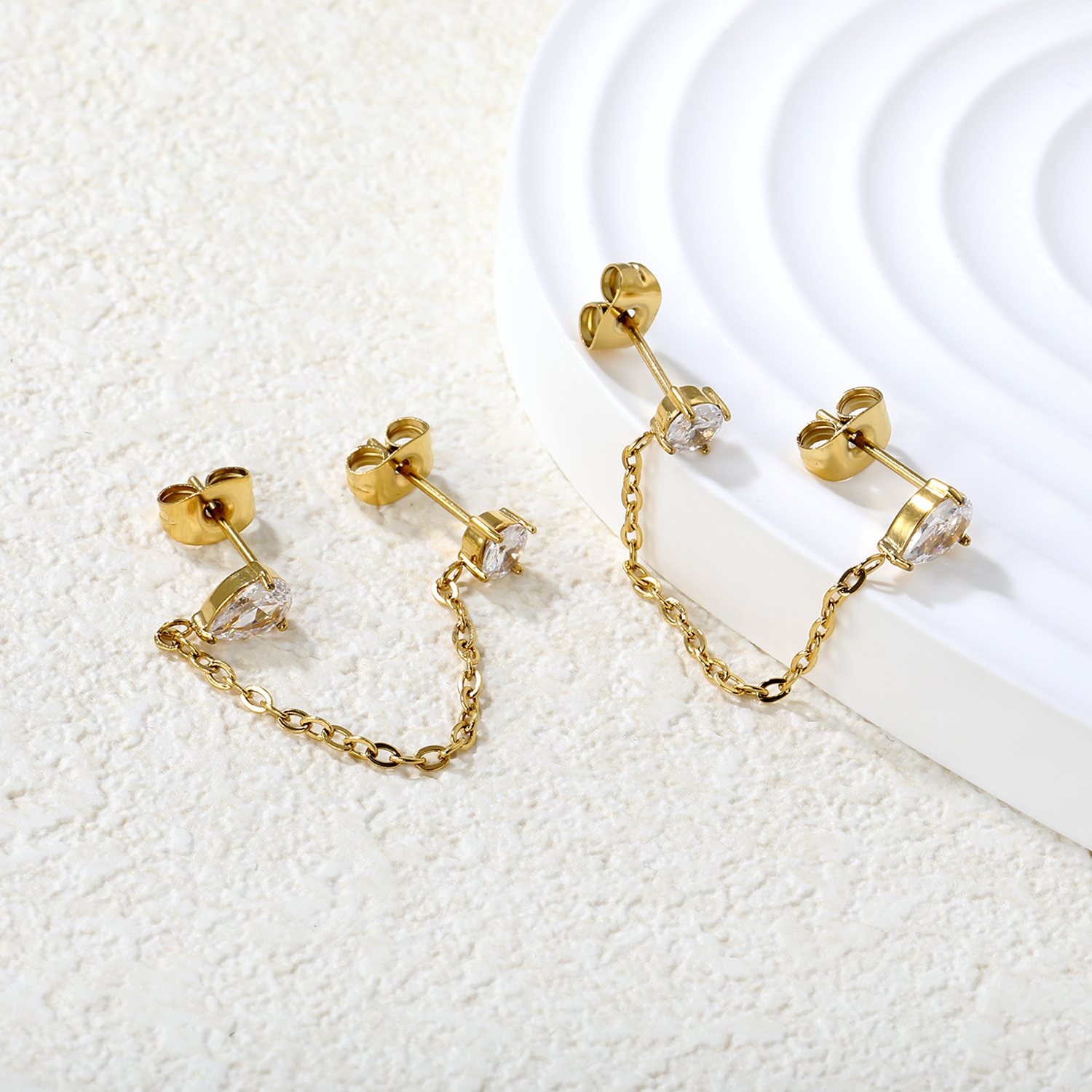 Diamond Drop Grace Earrings - Image 3