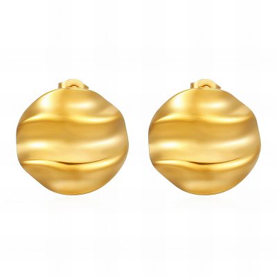 Golden Intensity Statement Stud Earrings
