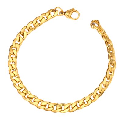 Nova Link – 7mm Unisex Gold Chain Bracelet
