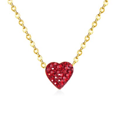 Scarlet Heart Charm Necklace