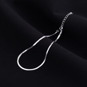 Sleek Snake Chain 925 Sterling Silver Anklet
