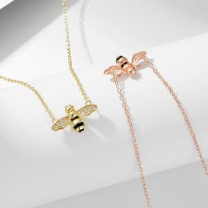 Honey Bee 925 Sterling Silver Necklace and Bracelet Set